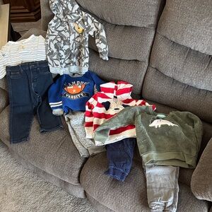 Kids Red and White Striped Hoodie